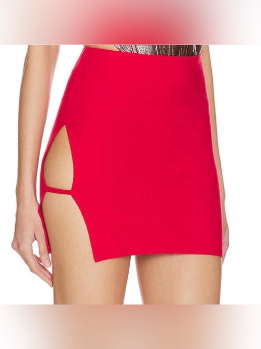 NWT Dixie Slit Superdown red mini skirt